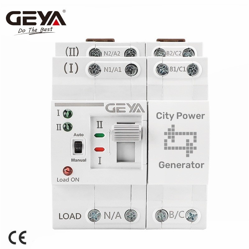 ✭GEYA G2R Din Rail 4P ATS Electric Switch Manual Transfer Switch 110V 220V Coil PC Type Switch City