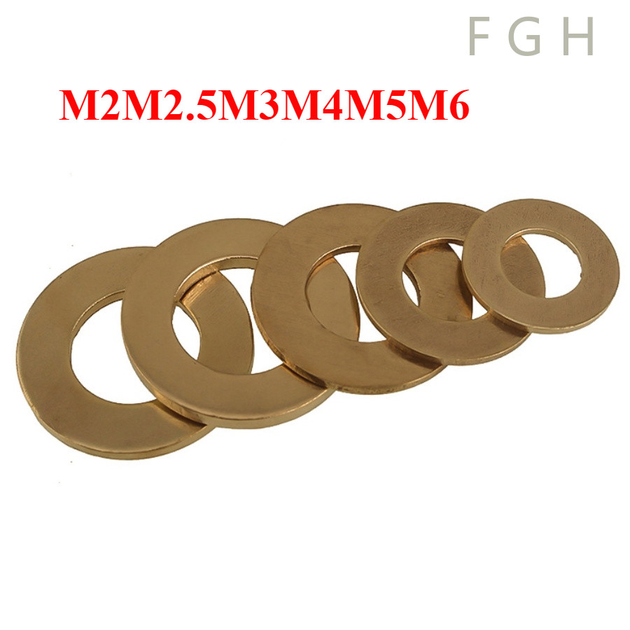 [FGH-y] GB97 แหวนอีแปะ แหวนรอง น็อตสกรู ทองแดง M2M2.5M3M4M5M6 / Flat Washer copper Screw M2M2.5M3M4M5M6