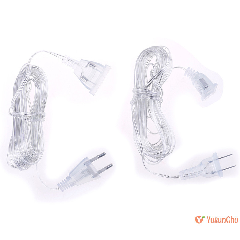 Yosuncho] 5m EU/UK Plug Power Christmas Extension Cable Extender Wire สําหรับ LED String Light ใหม่