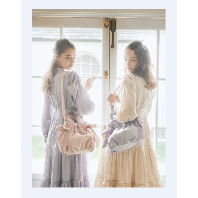 Maison De FLEUR Japanese New Women Canvas Draw String Sling Bag Hand Bag