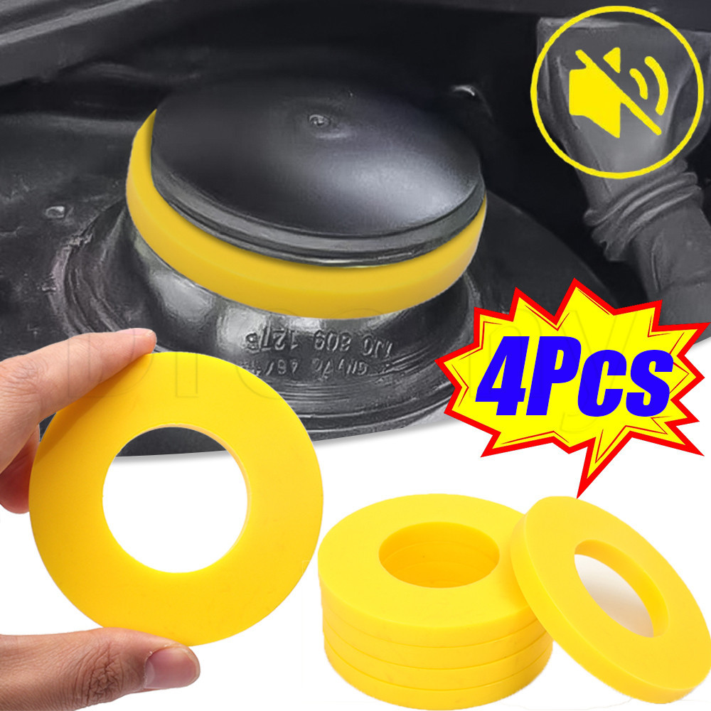 4 ชิ้นรถฝากระโปรงหน้า Strut แหวนยางด้านบน - แผ่นเก็บเสียงยาง Bushing Dampers - ปะเก็นดูดซับแรงกระแทกสากล - ตัวป้องกันบูชอัตโนมัติ - Tower Gaps Suspension ยาง Bushing