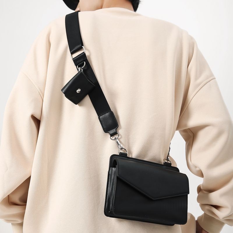 Zara Mens Bag Messenger Bag Mens Niche Street Wear Box Bag Fashion Trend One-Shoulder Small Shoulder Bag Mens Commuter Messenger Bag