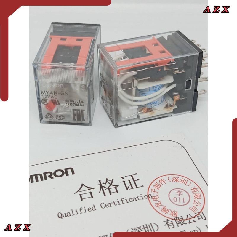 ใน กทม รีเลย์ ของแท้ใหม่  MY4N-GS 12VDC 24VDC  220vac MY4n-Gs 12VAc 24vac MY4N-GS 12vac 24vac relay