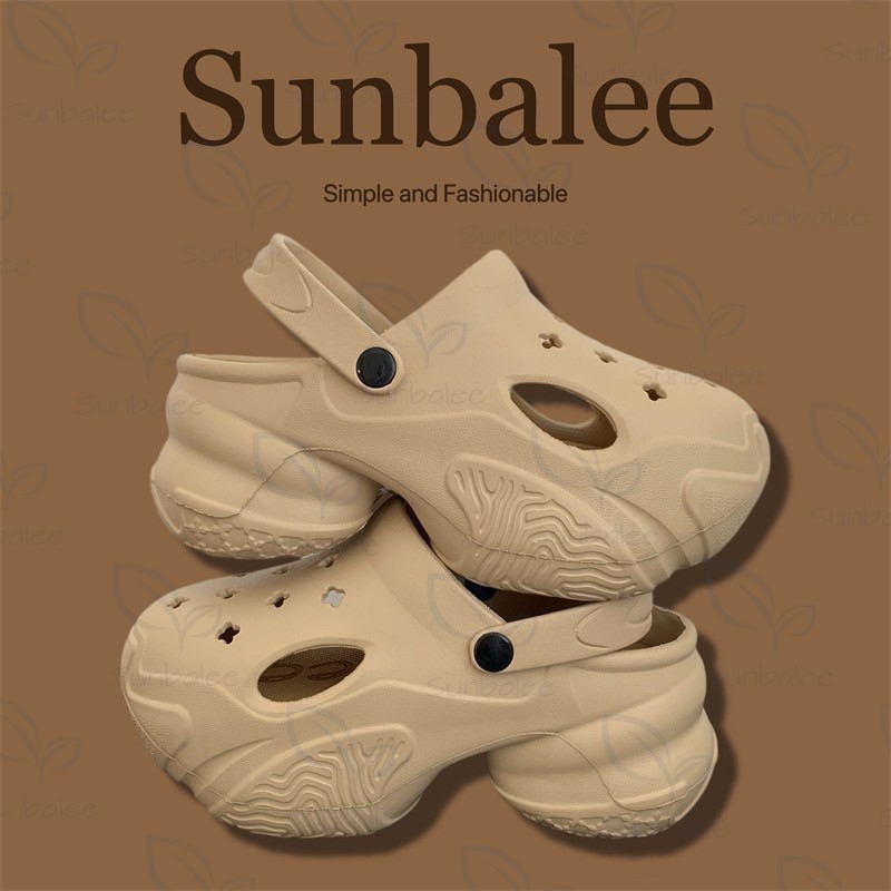 SUN0830 รองเท้าหัวโตผู้หญิง ส้นสูง7-8 ซม รองเท้าผู้หญิงรัดส้น งานEVA แตะพื้นสูง แข็งแรง