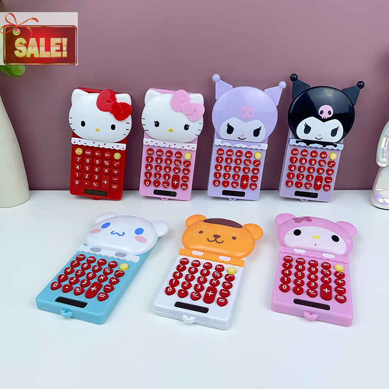 Bl Kawaii ใหม่การ์ตูนคอมพิวเตอร์แบบพกพา Push Cover Palm เครื่องคิดเลขสาวคอมพิวเตอร์ของขวัญ A