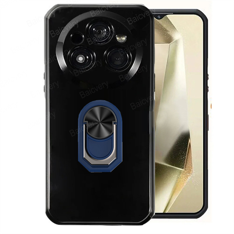Oukitel WP35 5G กรณี TPU ฝาครอบซิลิคอนอ่อนแม่เหล็กที่วางโทรศัพท์ผู้ถือแหวนนิ้วเปลือกปลอก