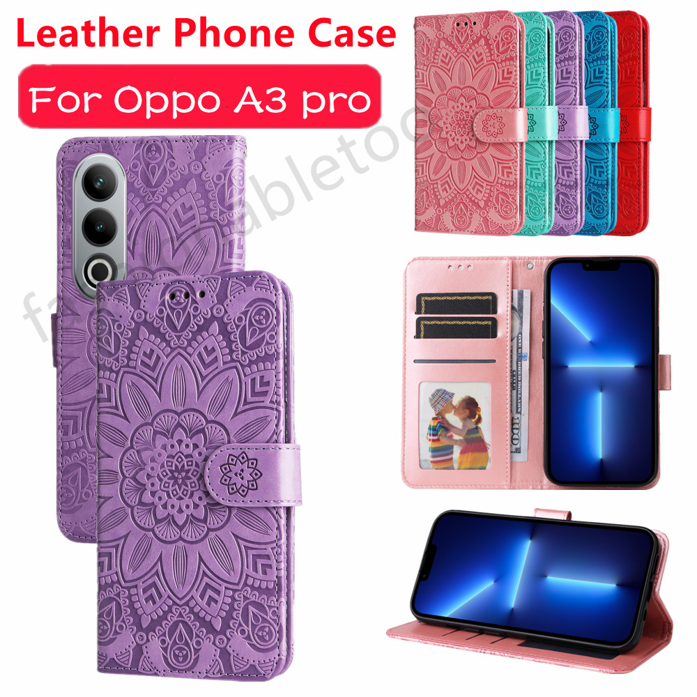 Flip หนังสําหรับ Oppo A3 pro A3pro A3X A3 X 3X OppoA3 pro OppoA3pro OppoA3X ขาตั้งแม่เหล็กผู้ถือปลอกกันกระแทกฝาหลัง
