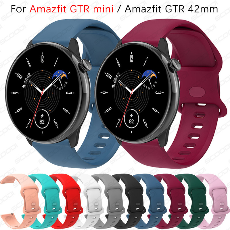 สายนาฬิกาซิลิโคนสําหรับ Amazfit GTR mini / Amazfit GTR 42 มม. สายรัดข้อมือทดแทน
