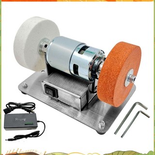 EU Plug,100W Double Grinder Machine Grinder Motor Mini Coarse and Fine Polishing Electric Grinding Wheel Grindig Stone bigocean