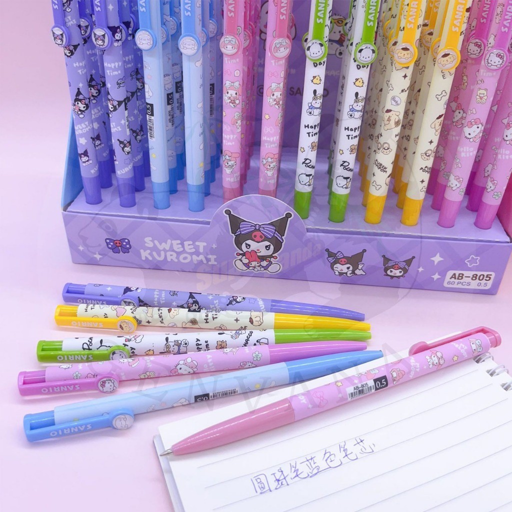 ขายส่งคละลาย ปากกาลายการ์ตูน หมึกสีน้ำเงิน ขนาด 0.5 AB-805 ปากกาลูกลื่นคุณภาพดี ส่งจากไทย
