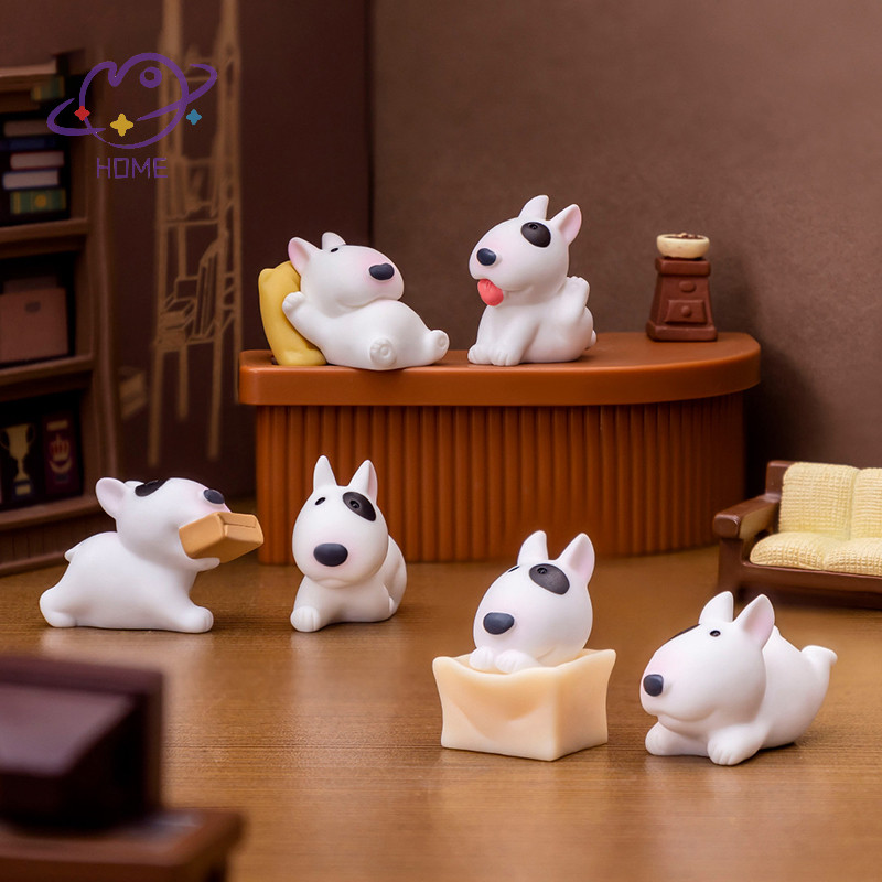 [mayhome] ตุ๊กตาสุนัข Bullhead Terrier น่ารัก Micro Landscape﻿ แผงหน้าปัดรถยนต์เครื่องประดับตั้งโต๊ะที่บ้าน {TH}