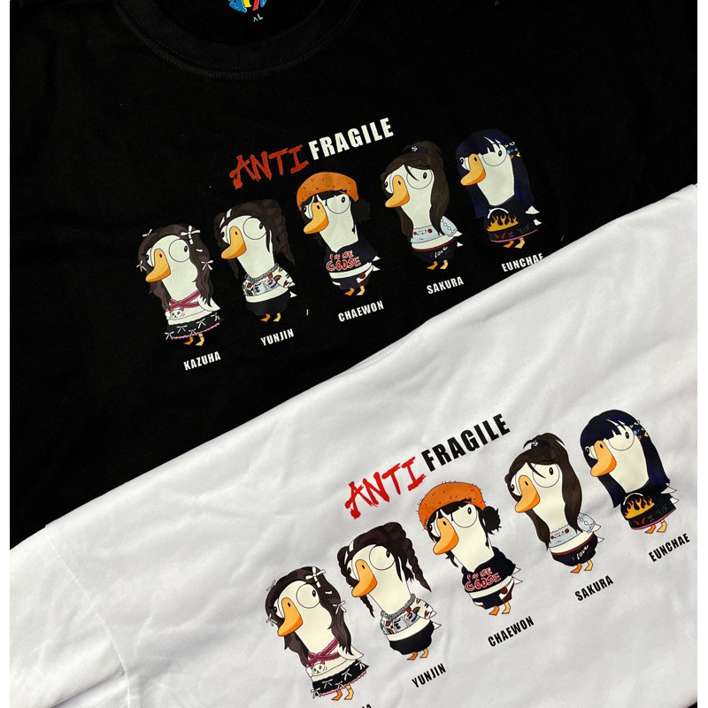 S-5xl คลังสินค้าพร้อม 2024 Kpop LE SSERAFIM กราฟิกพิมพ์ผ้าฝ้ายเสื้อยืดฤดูร้อนสบายๆผู้หญิงขนาดใหญ่รอบ