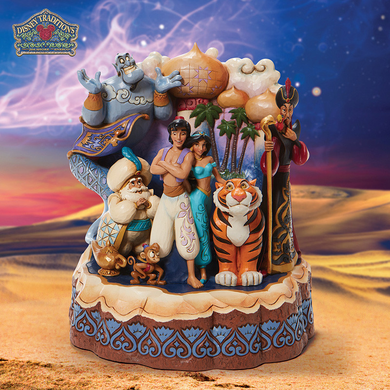 Enesco eneco Aladdin Magic โคมไฟเครื่องประดับ Disney Princess Jasmine Peripheral Elf รูปอินเทรนด์เล่