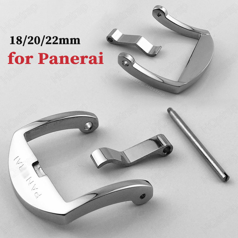 Matte Solid หัวเข็มขัดสแตนเลสสําหรับ for Pan-erai Watchbands Clasp 18 มม.20 มม.22 มม.หนังซิลิโคนสายรัดไนลอนปุ่มสกรูสไตล์