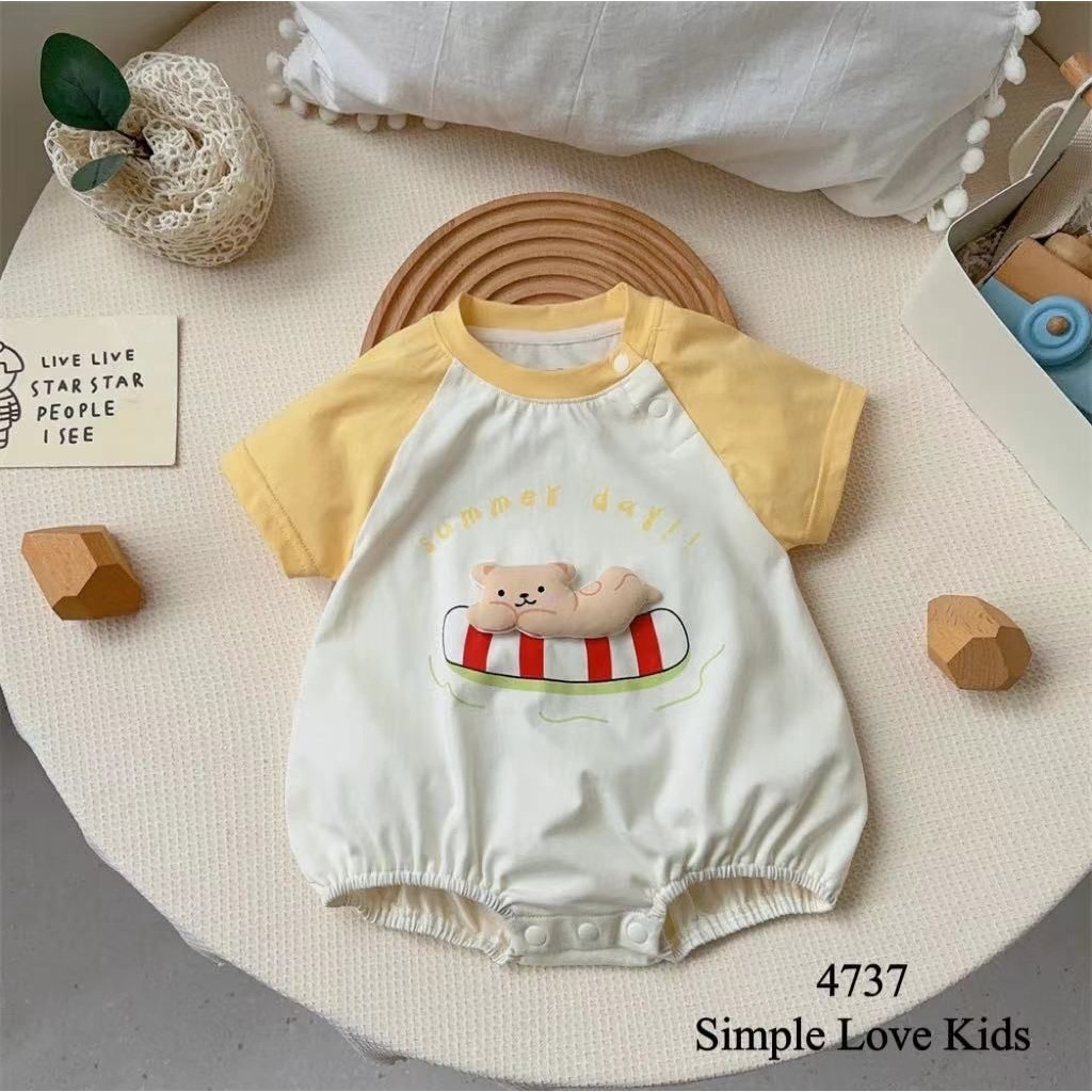 [Simple Love Kids] ชุดรอมเปอร์การ์ตูน Unisex 4737