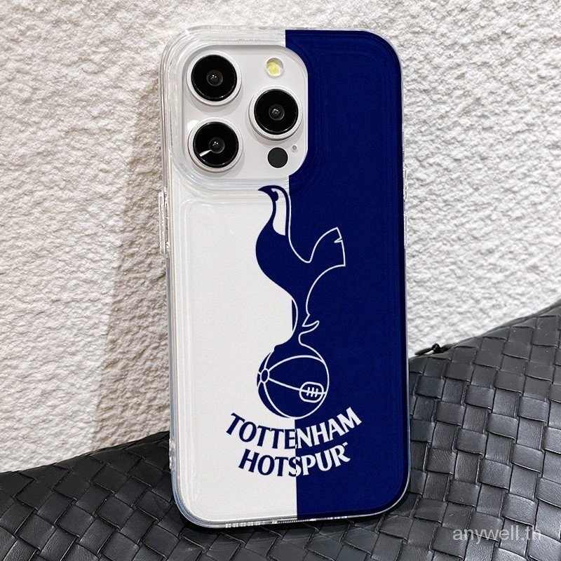 Tottenham hotspur ฟุตบอลคลับเคสโทรศัพท์สำหรับ iPhone 15 14 13 Pro 12 14 PROMAX PLUS 11pro x 7P 8P unwrapped เลนส์โปร่งใส TPU ฟุตบอลกีฬากรณี