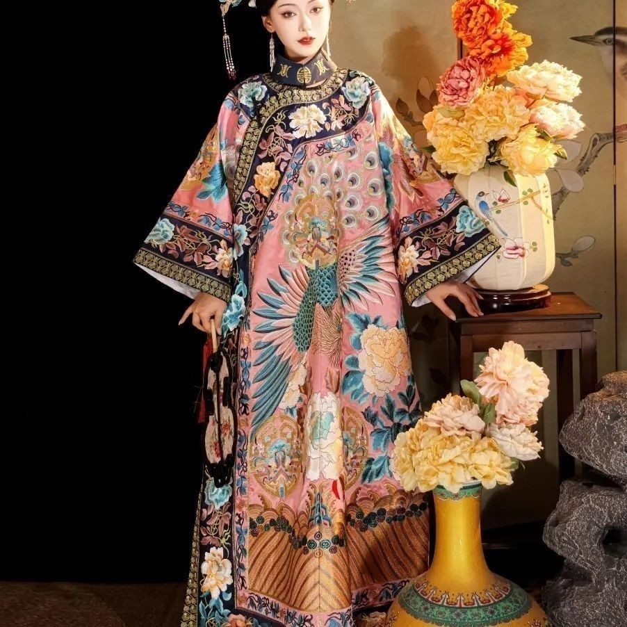 มาใหม่ล่าสุด Xianke Original Queen Cixi ซับ Phoenix Qing Dynasty หญิงเสื้อผ้าHeavy Industryพิมพ์Hanfuผู้หญิงสไตล์จีนRetro All-Match Forbid