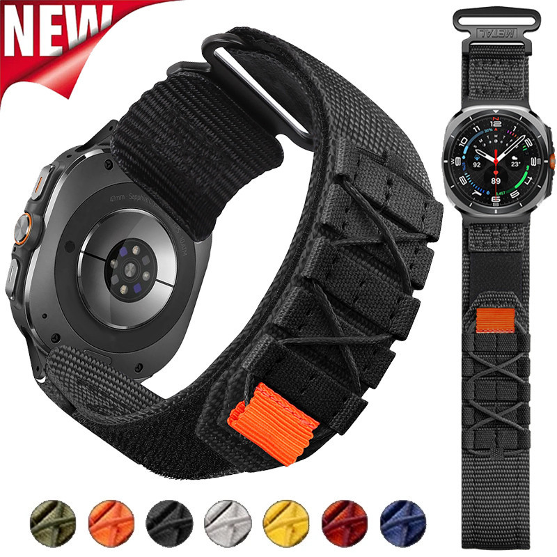 Quick Fit สายไนลอนสําหรับ Samsung Galaxy Watch 7 Ultra 47 มม.ไม่มี Gaps Band สร้อยข้อมือกีฬาสําหรับ Galaxy Watch 7 Ultra 47 มม.สายรัดข้อมือ