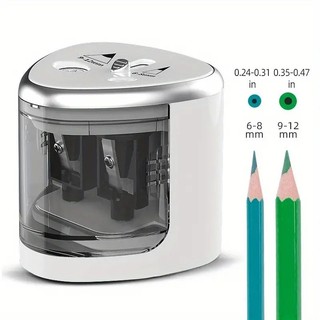 Electric Two Holes Pencil Sharpener Automatic Pencil Sharpeners Home Office School Pengasah Pensil