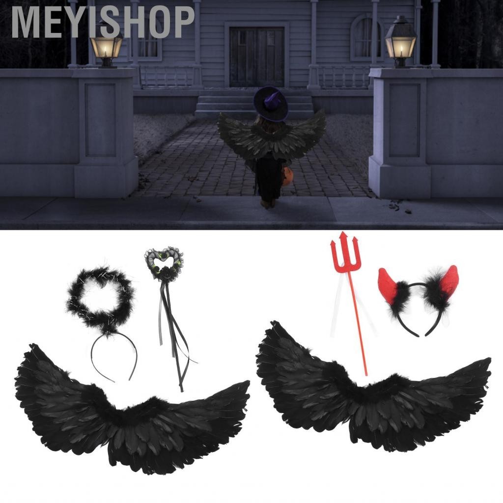 Meyishop 3 แพ็ค Devil Angel Wing ชุด Handcrafted ผู้ใหญ่ Party Cosplay Props ร้อน