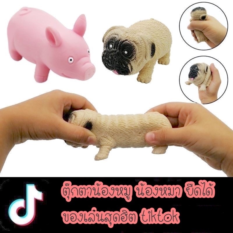 ส่งไวจากกรุงเทพ หมูยืด น้องหมูยืดได้ น้องหมายืดได้ หดได้ บีบเล่นเพลินๆ บีบเล่นคลายเครียด ของเล่นคลายเครียด