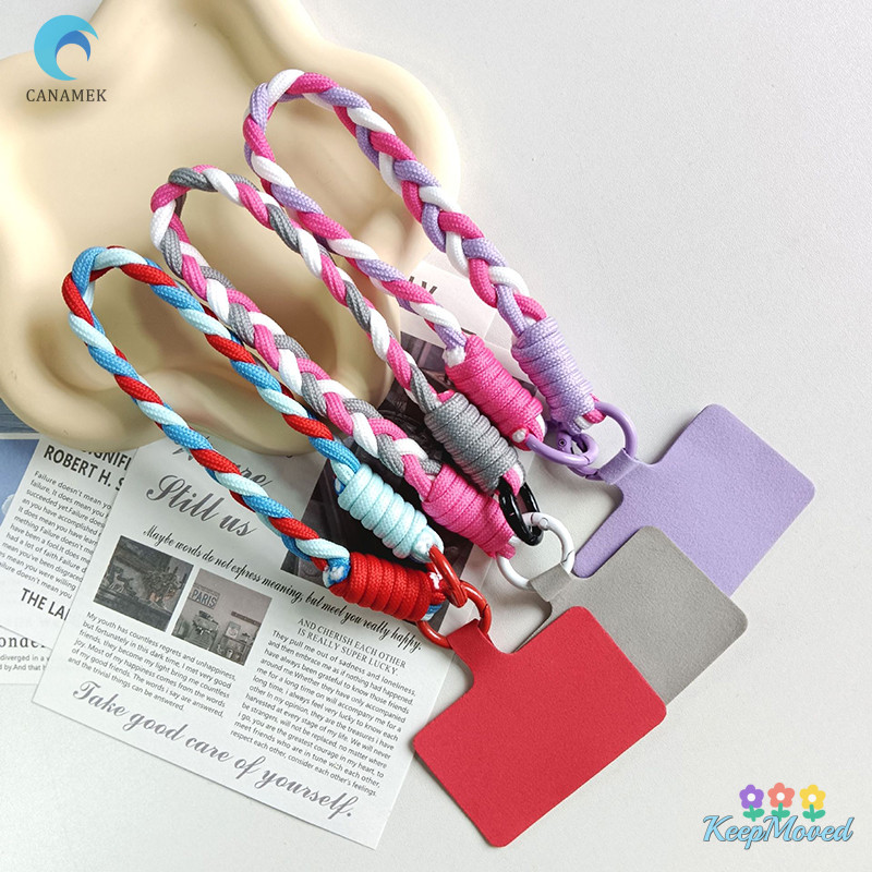 เก็บย้าย สีสันหวานโทรศัพท์ทอมือป้องกันการสูญหายเชือกเส้นเล็กน่ารักแฟชั่นพวงกุญแจจี้ลูกอมสีโทรศัพท์กรณีโซ่สั้นของขวัญใหม่