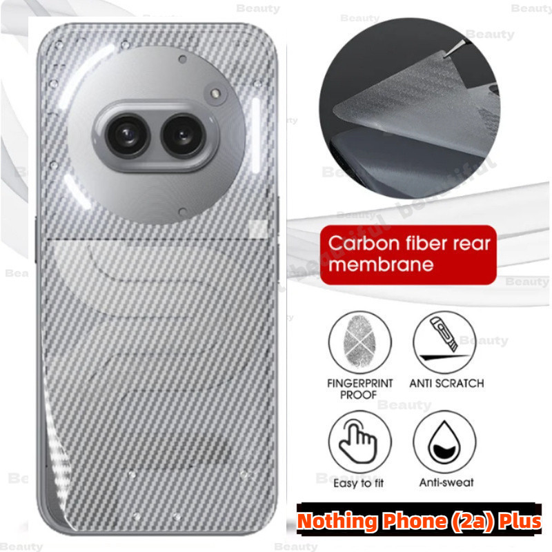 สําหรับ Nothing Phone (2a) Plus 5G คาร์บอนไฟเบอร์กลับฟิล์มสําหรับ Nothing Phone(2a) + Phone2A Plus 2