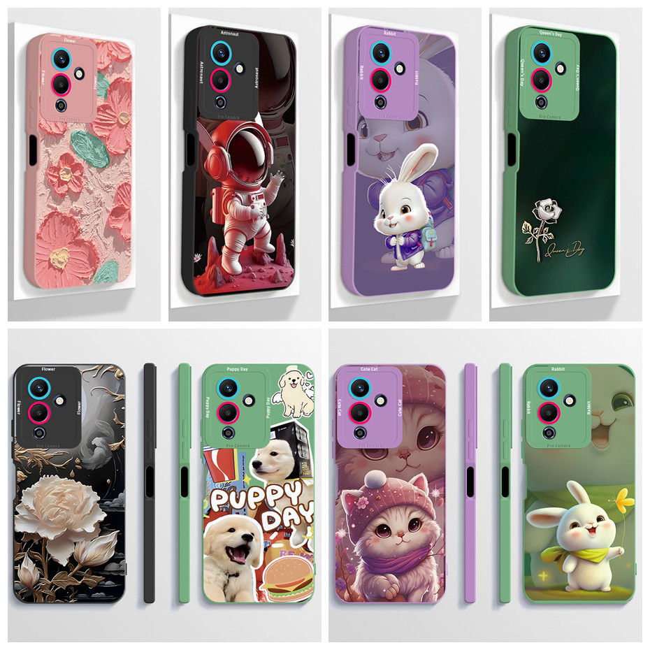 สําหรับ Infinix Note 12 Pro 5G X671B เคสโทรศัพท์ความงามการ์ตูนนักบินอวกาศ Full Matte TPU ซิลิโคนฝาครอบกันกระแทกปลอก