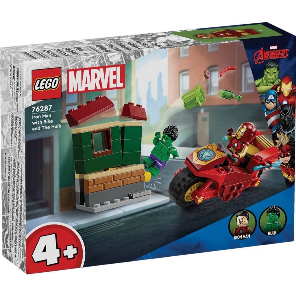 LEGO® Marvel 76287 Iron Man with Bike and The Hulk เลโก้ ของใหม่ ของแท้ 100%
