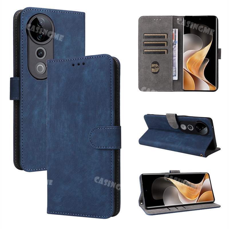 Vivo V40 5G V40Pro 2024 Flip MatteปลอกหนังสําหรับVivo V40 5G VivoV40 V 40 Pro V40Pro V40E 5G 2024 เคสโทรศัพท์กระเป๋าสตางค์PUปลอกหนังกันกระแทกฝาหลัง