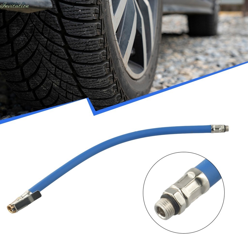 [ในสต็อก] Air Tyre Inflator Pressure Car Auto Tyre Hose Pump Gauge Hose Connector ยืดหยุ่น