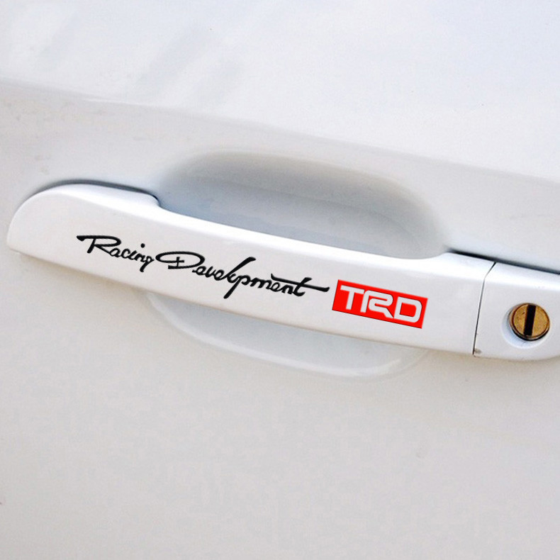 4 ชิ้น/เซ็ต TRD Racing Development ประตูสติกเกอร์ Decals จัดแต่งทรงผมรถยนต์สําหรับ TOYOTA Corolla 2014 Avensis Rav4 Auris Yaris