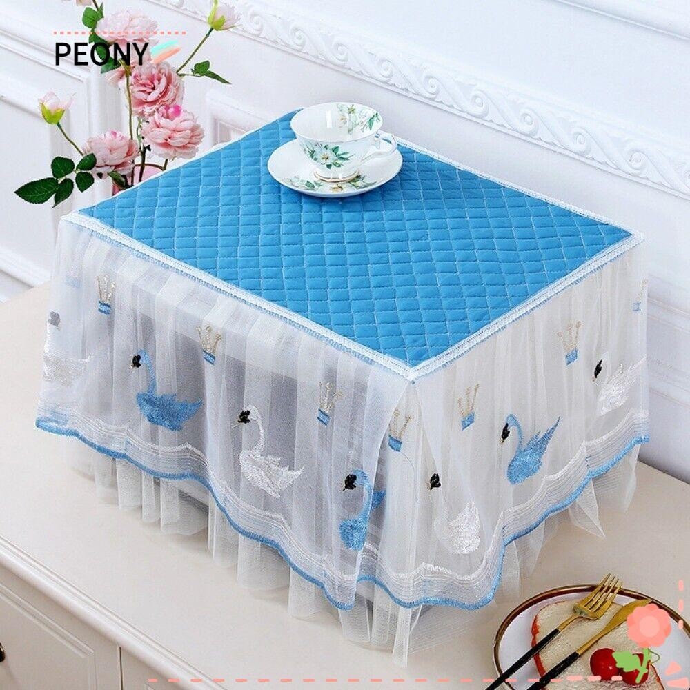 Peonypavilion ผ้าคลุมกันฝุ่นไมโครเวฟ, เครื่องใช้ในครัวขอบเส้นด้ายฝาครอบเตาอบ, ความเรียบง่ายสี่เหลี่ยมผืนผ้ากันฝุ่นผ้าครอบคลุมเต็มรูปแบบ