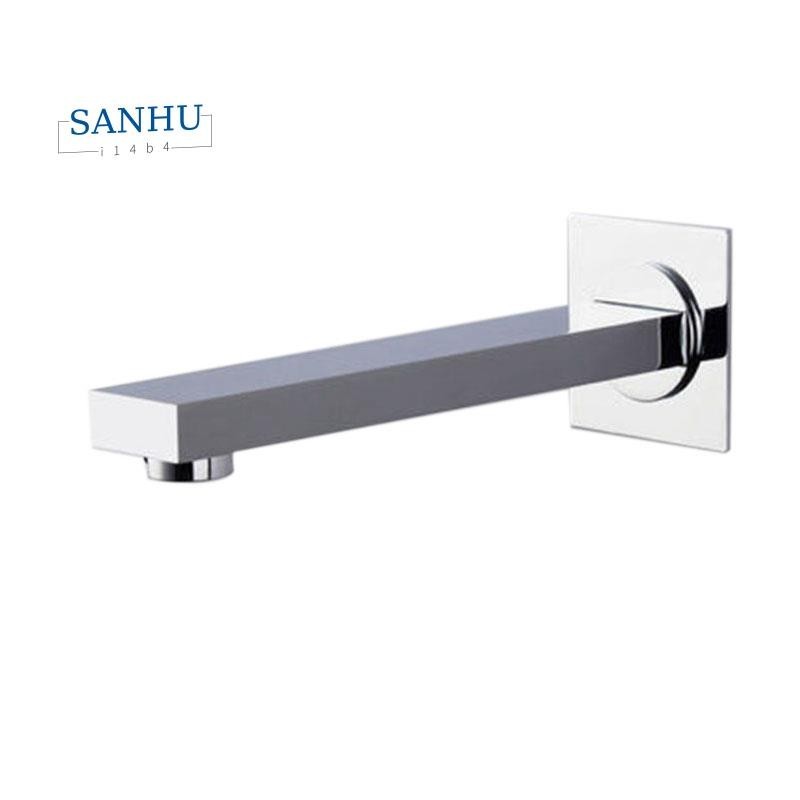 【sanhui14b4 】Brass ติดผนังห้องน้ํา Tub Spout Square Tub Spout Faucet Spout