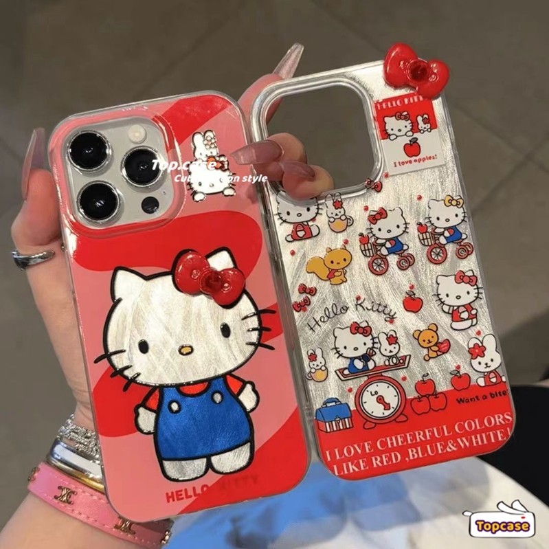 สําหรับrealme C67 C65 C63 12 11 C51 C53 C55 C35 C33 C30s C25Y C21Y C25 C25s C20A C11 C15 5i 5s 6i Narzo 50i 50i 50i 50iการ์ตูนสีแดงCkittyเคสโทรศัพท์