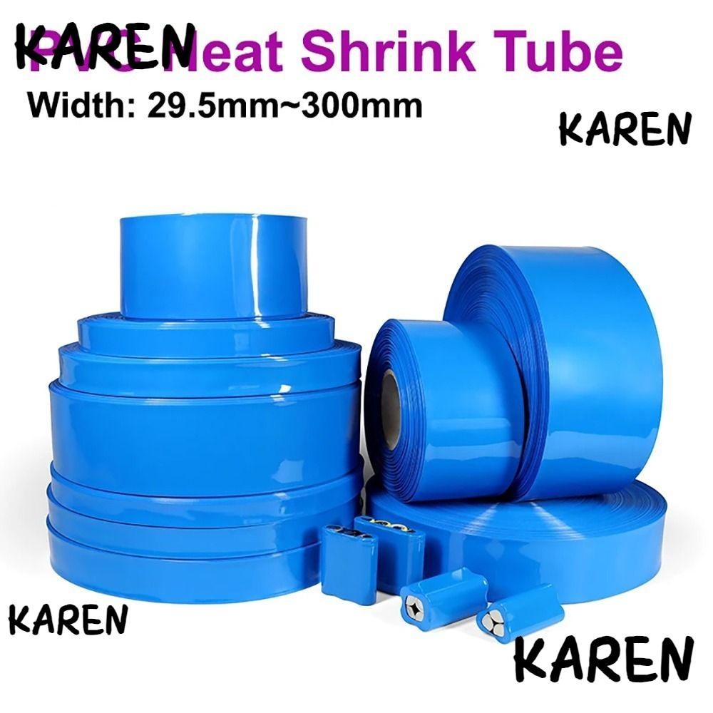 Karen 1 เมตร/แพ็ค ฟิล์มหด, PVC 18650 แบตเตอรี่แพ็คท่อหดความร้อน, หลายขนาด Li-ion Wrap 70-200 มม.ปลอกเทปกว้าง