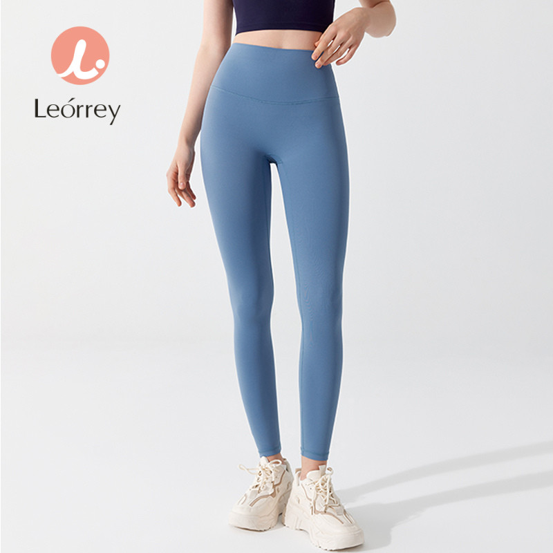 Leorrey-กางเกงโยคะต้านเชื้อแบคทีเรียเอวสูงกระชับสะโพกยกกีฬาวิ่งกางเกงออกกำลังกายโยคะสวมใส่
