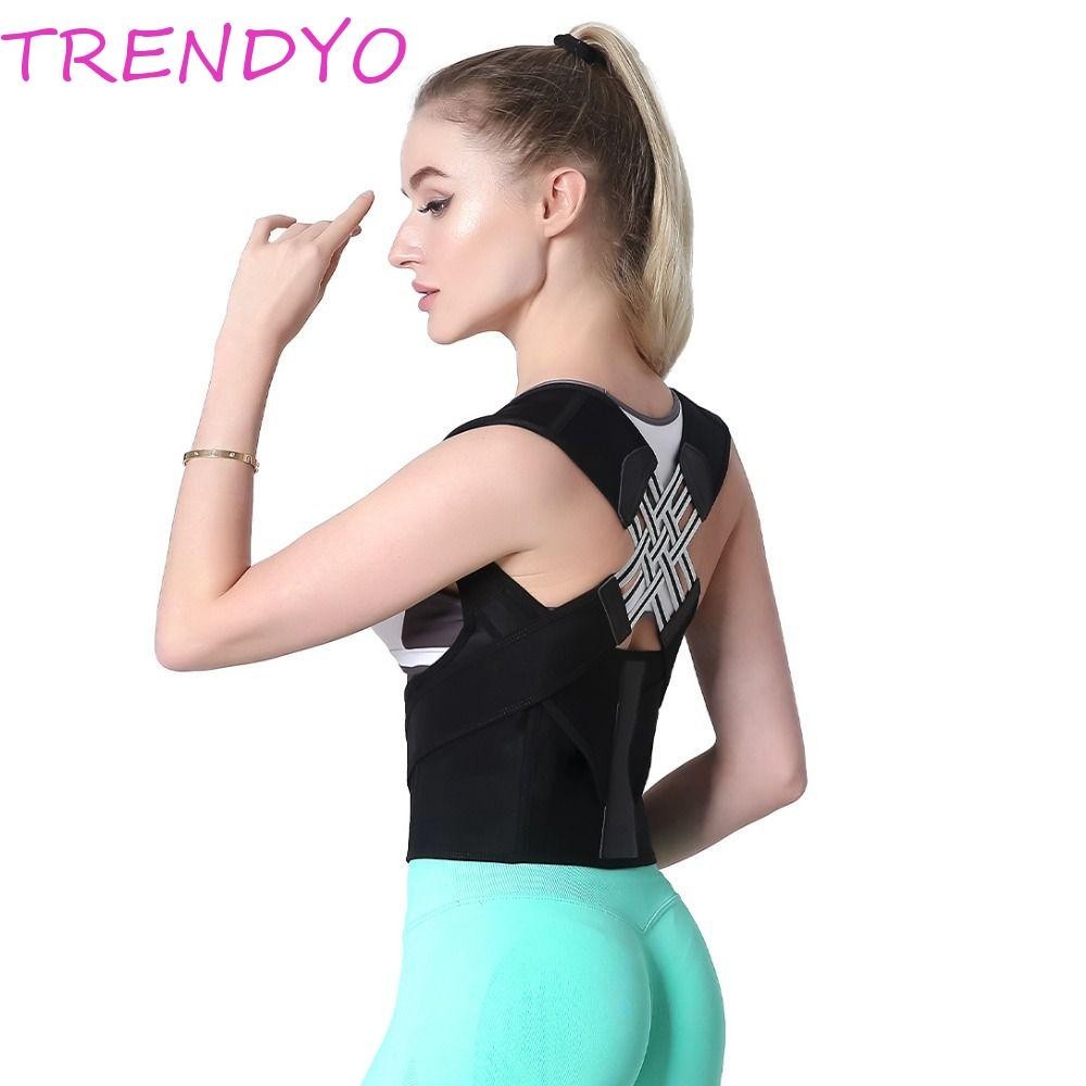 Trendyo Back Posture Corrector, เปิดไหล่ที่มองไม่เห็น Anti-camel Correction Belt, Anti-kyphosis Strap สีดําปรับท่านั่งเข็มขัดแก้ไขกีฬาความปลอดภัย