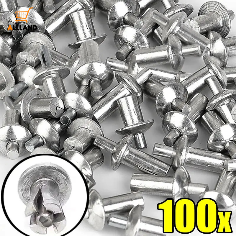 100/50/30pcs M5 อลูมิเนียมขยาย Rivets - โลหะ Rivetnut Fasteners ขยายเล็บหัวเจาะ Knock Rivet Nut สกรูชุด