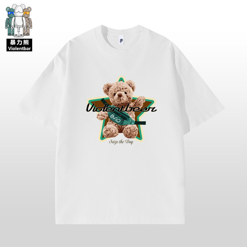 [พร้อมส่ง]【Violent Bear】Official upgrade 250 grams heavy Xin ใส่เดินทาง แฟชั่น ไซส์ใหญ่ เกาหลี การ์ต