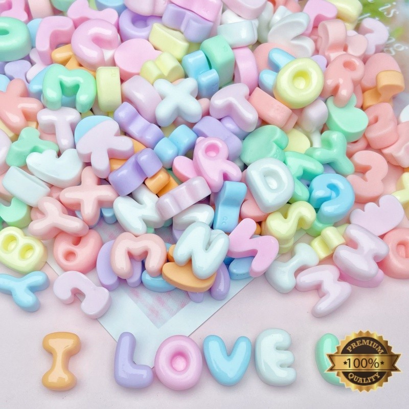 เรซิ่นตัวอักษร เรซิ่นDiy ชื่อ ข้อความ คละสี คละตัวอักษร