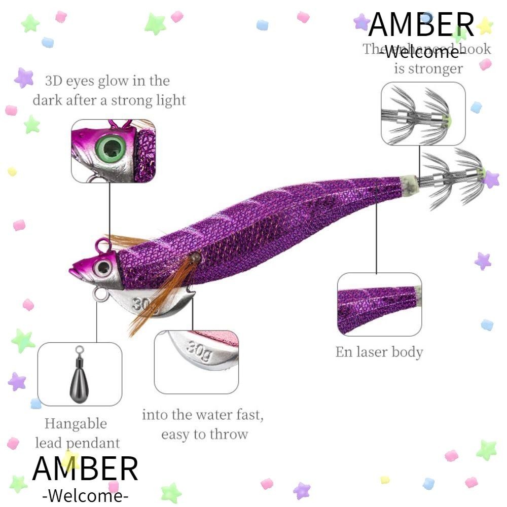 Amber เหยื่อตะขอไม้ รูปกุ้งจําลอง เหมือนจริง 2023