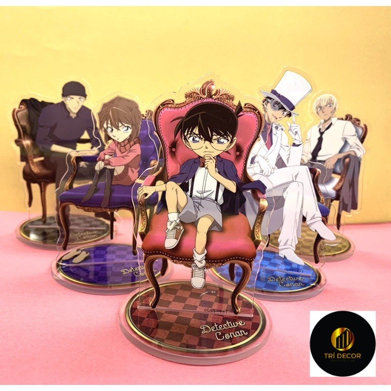 Standee DE PROTECTIVE CONAN ver REST CHAIR รุ่น DE PROTECTIVE รูปปั้นอะคริลิค standee อะนิเมะ micha chibi ตกแต่ง