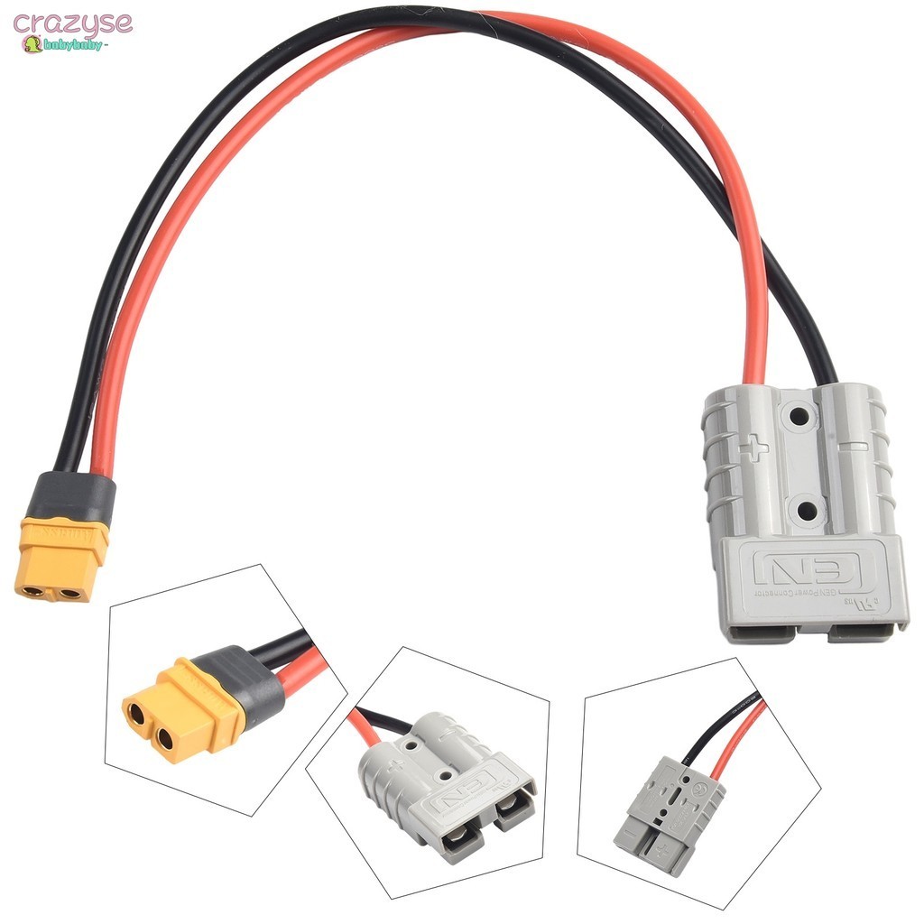 [Cra]คุณภาพสูง 1pcs 50AMP 600V สําหรับ ANDERSON Connector Plug สําหรับ XT60 อะแดปเตอร์ 12AWG 30 ซม.