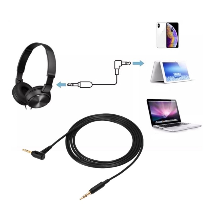 WU 1 5m ความยาวหูฟังเปลี่ยนสาย 3 5 มม.Aux สายไฟสําหรับ 100A H600A 100ABN H900N 1A 1R หูฟัง