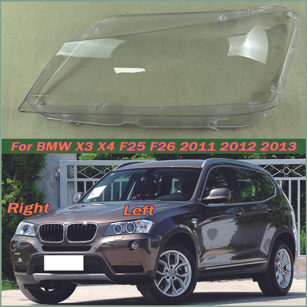 สําหรับ BMW X3 X4 F25 F26 2011 2012 2013 รถด้านหน้าไฟหน้ากระจกไฟหน้าโปร่งใสโคมไฟ shell ไฟหน้าเลนส์