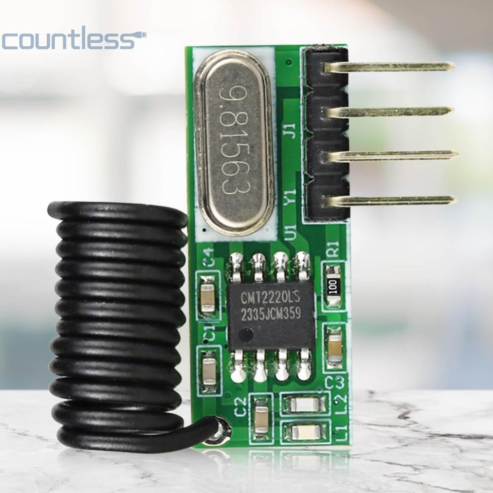 315mhz/433mhz Superheterodyne RF Receiver Module 3.3 V-5.5 V Remote Module พร้อมเสาอากาศรีโมทคอนโทรลไร้สายสําหรับ Arduino DIY [counterless.th]