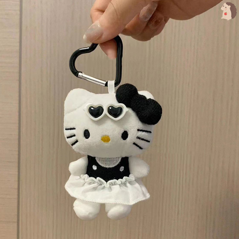 [IN] Kawaii Sanrio Hello Kitty พวงกุญแจตุ๊กตานุ่มยัดตุ๊กตาของเล่นกระเป๋าเป้สะพายหลังจี้อุปกรณ์ตกแต่งพวงกุญแจรถสาวของขวัญ TH