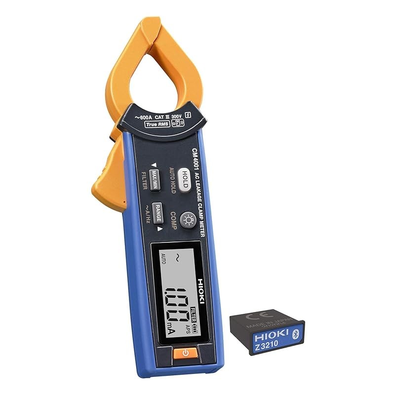 HIOKI CM4001-90 AC Leakage Clamp Meter + Z3210 Wireless Bluetooth Adapter — AC Leak Current Detector