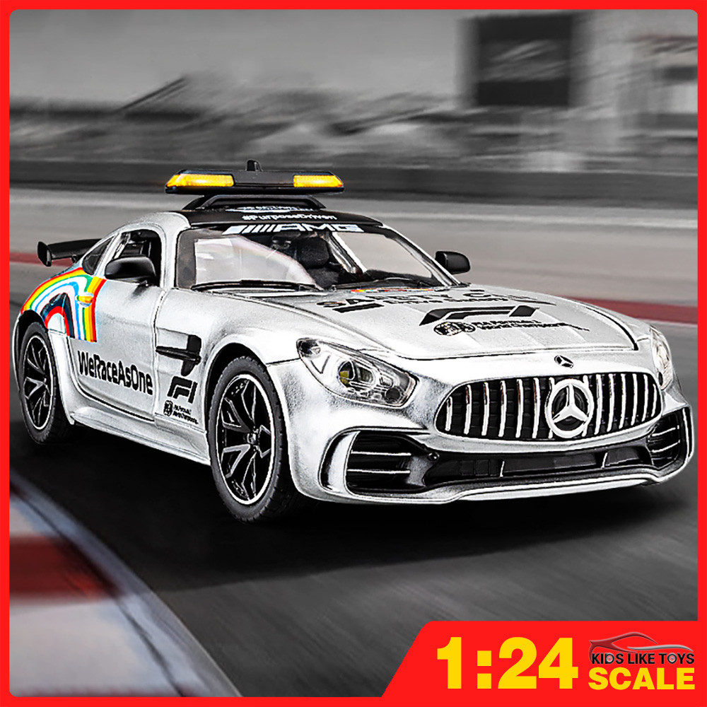 Klt 1:24 Benz AMG-GT F1 ความปลอดภัยรถโลหะของเล่นรถDiecastรถสําหรับชายเด็กจําลองเสียงLight Effectของขวัญงานอดิเรกคอลเลกชัน